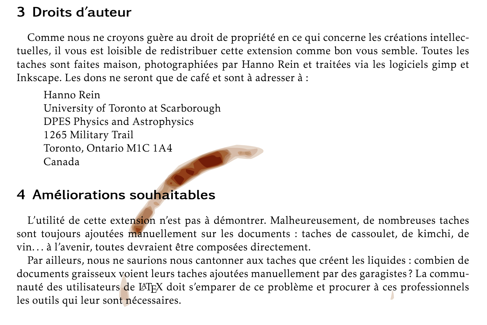 coffeestains : taches de café