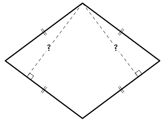 Calculer les hauteurs du losange dont les diagonales mesurents 6 et 8 cm